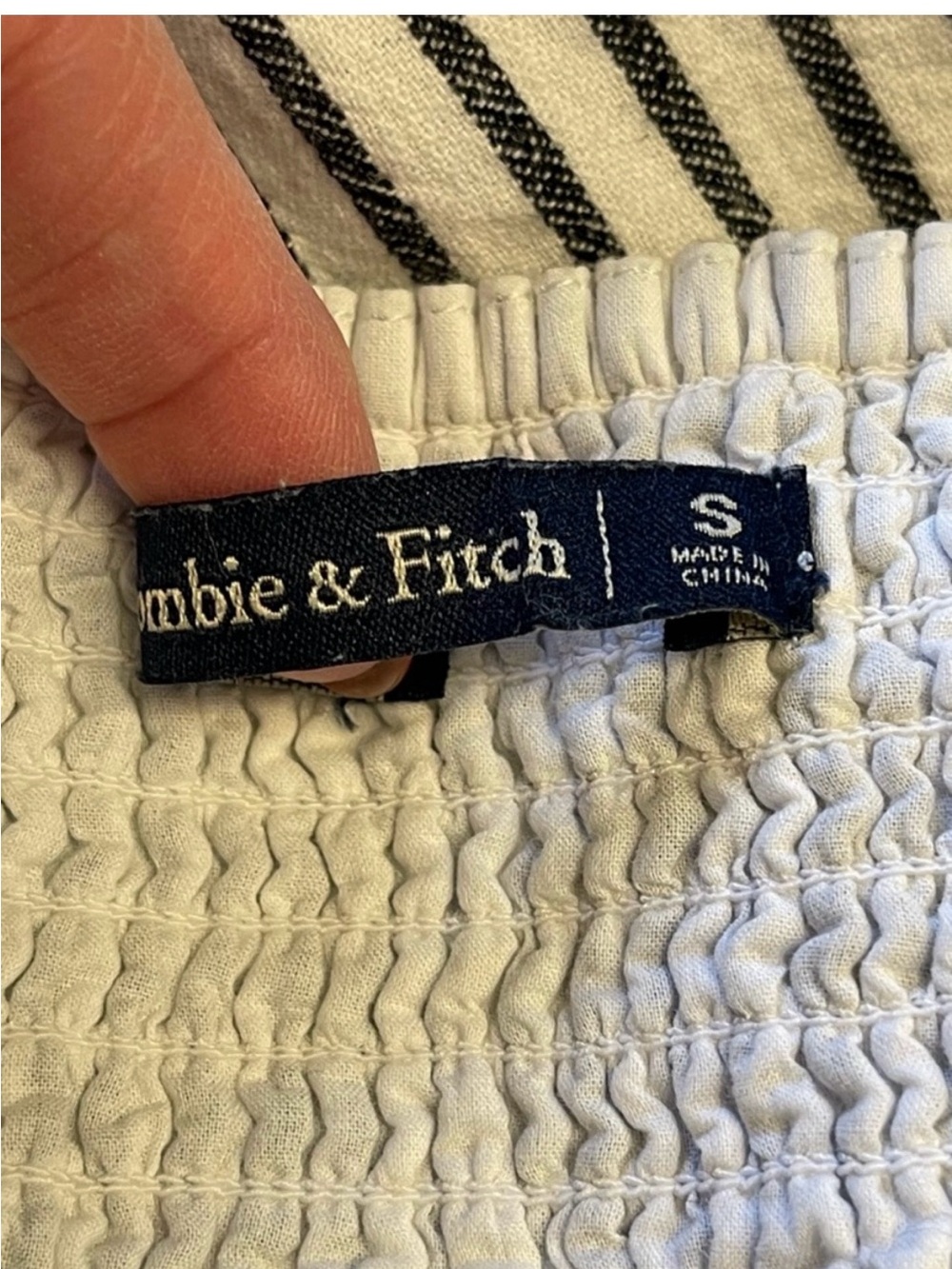 Abercrombie & Fitch Black & White Striped Spaghetti Strap Dress Size Small - Picture 5 of 5